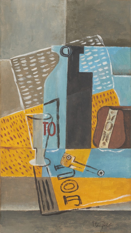 Nature morte à la pipe et au journal by Henri Hayden