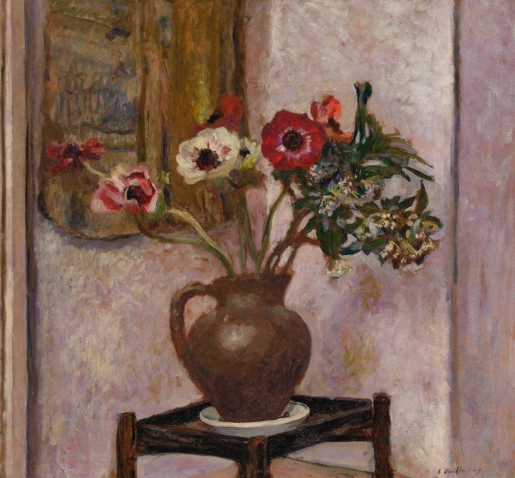 Vase d"anémones by Édouard Vuillard
