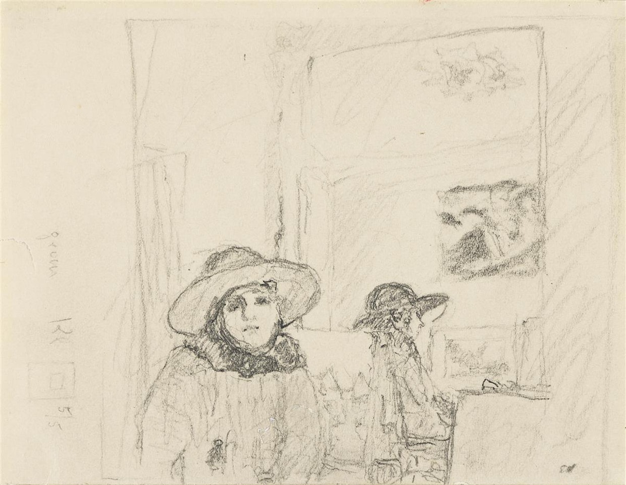 Chez le Chapelier (Lucie Belin) by Édouard Vuillard