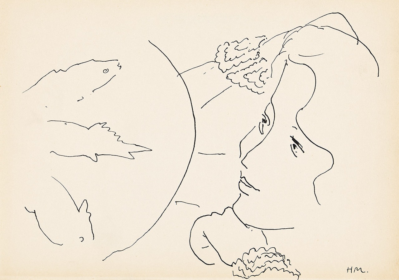 Jeune Femme aux Poissons Rouges . by Henri Matisse
