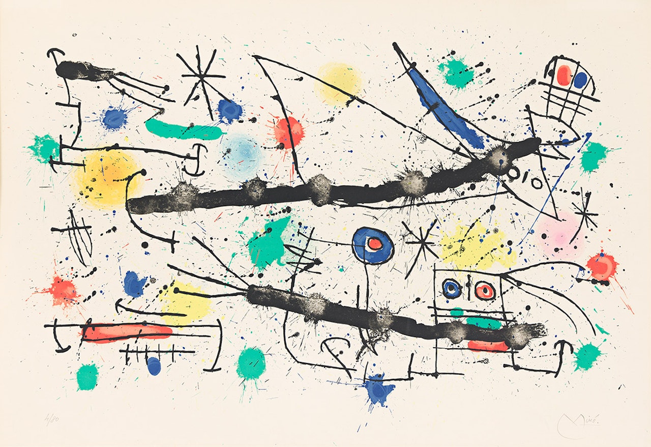 Le grand jardin . by Joan Miró