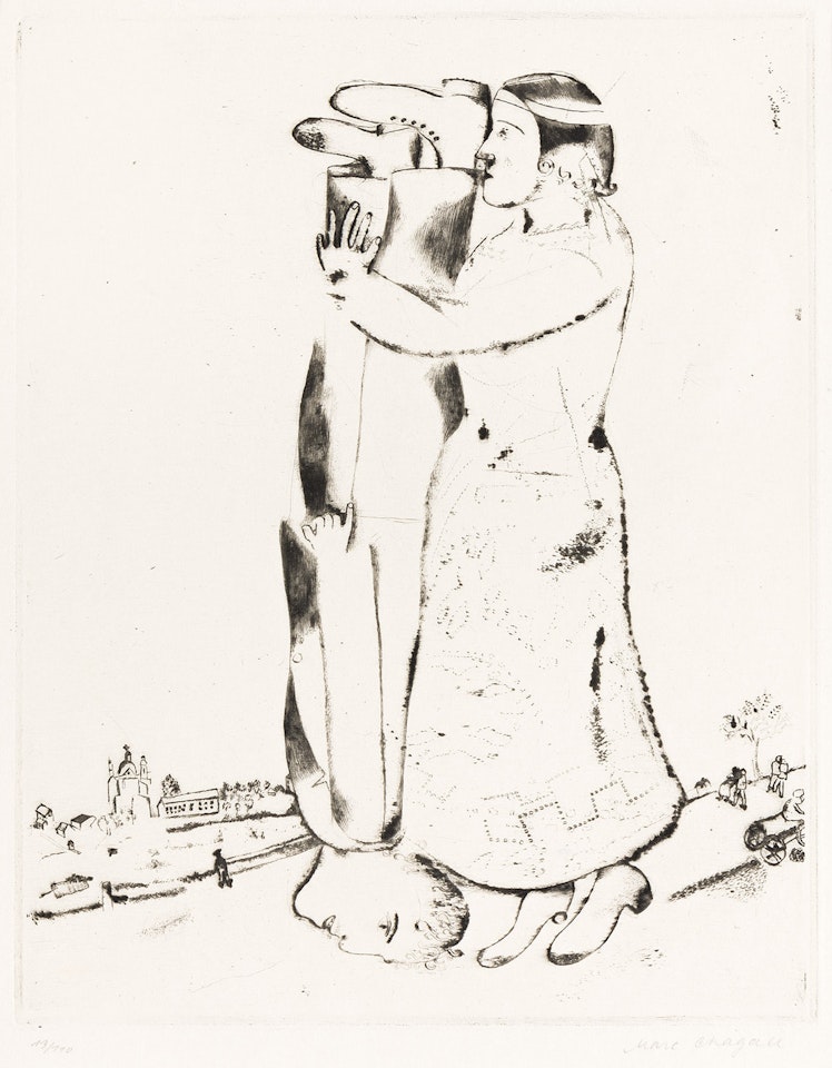 Die Liebenden . by Marc Chagall