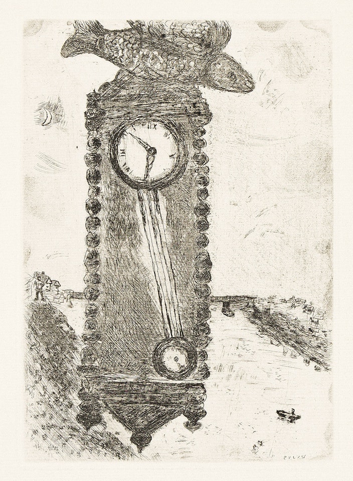 Pendule (Die Uhr) . by Marc Chagall