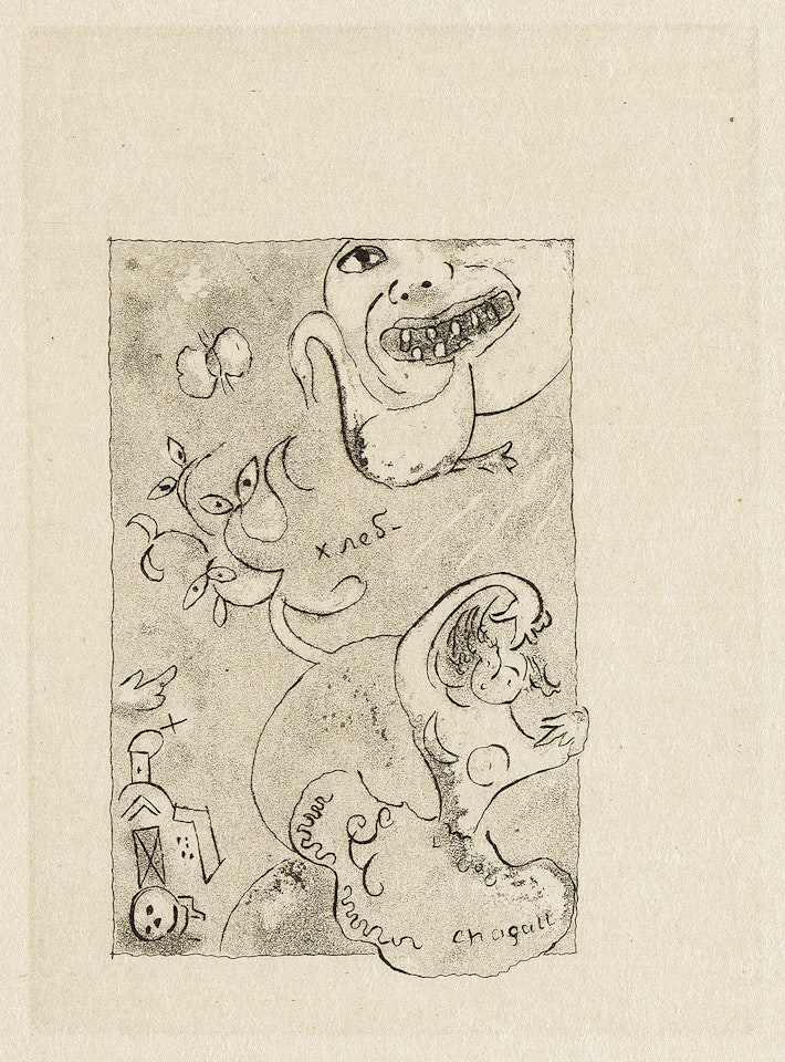 Group of 4 proof etchings.; Die Begierde II by Marc Chagall
