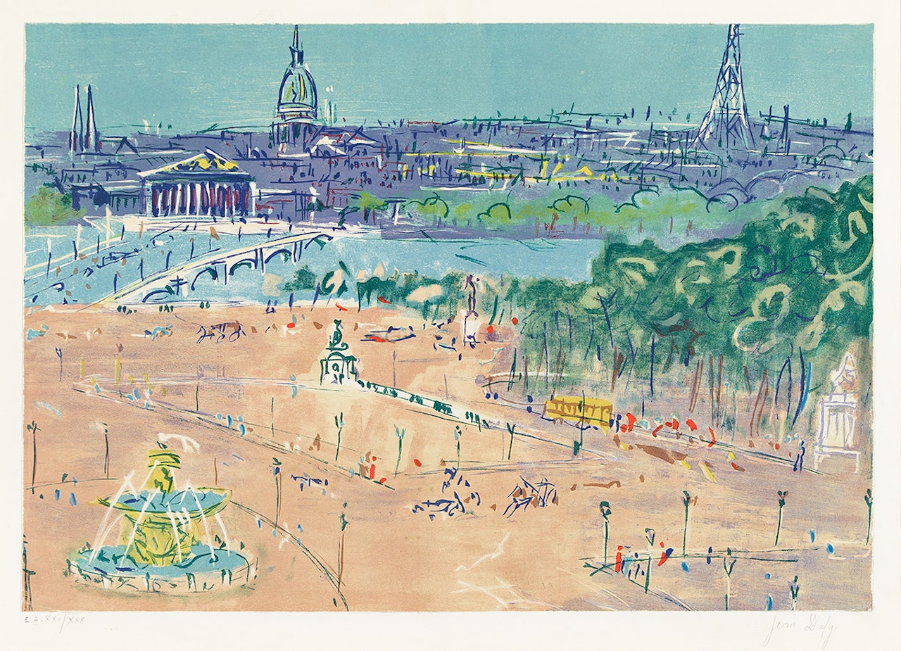 Pont Alexandre III, Paris . by Jean Dufy