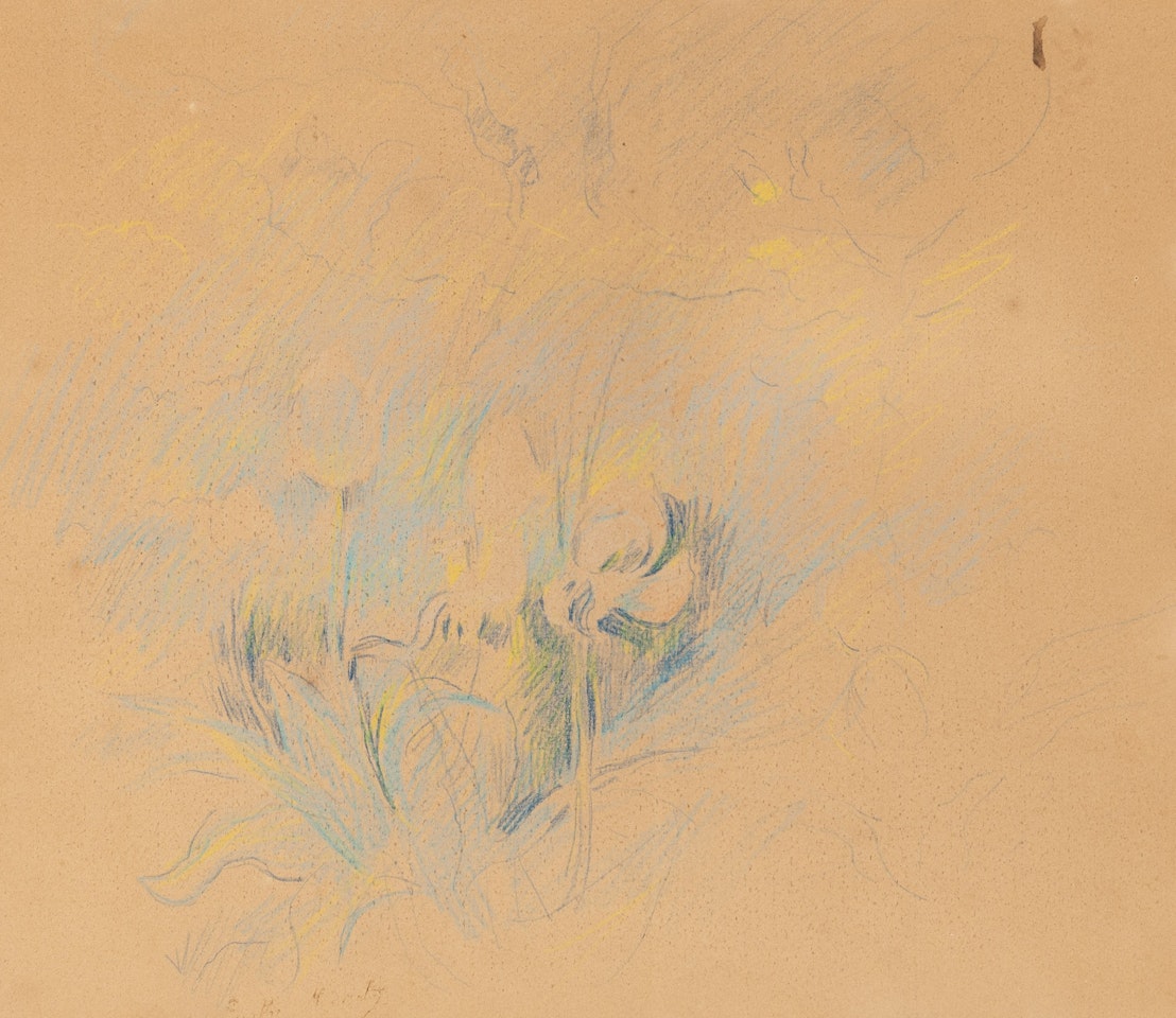 Tulips and Studies of Women; A double-sided work by Berthe Morisot