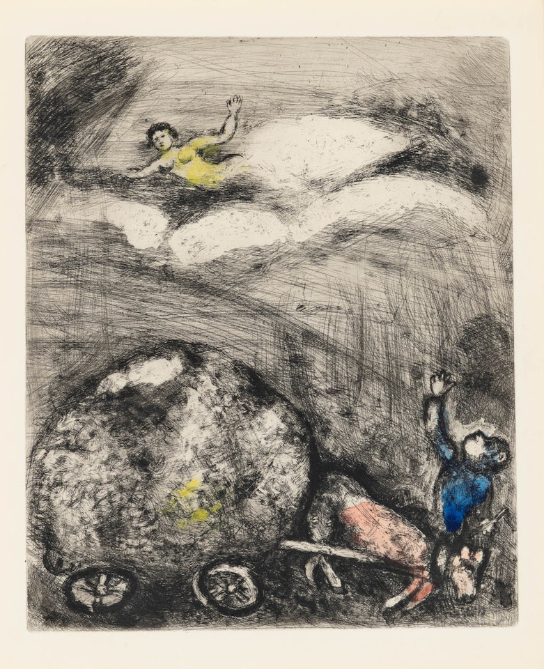 Marc Chagall d.1985; LE CHARTIER EMBOURBÉ (SEE CRAMER BOOKS 22) by Marc Chagall