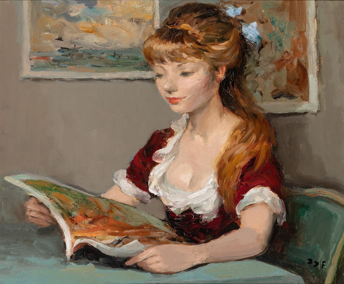 Fille Lisant by Marcel Dyf