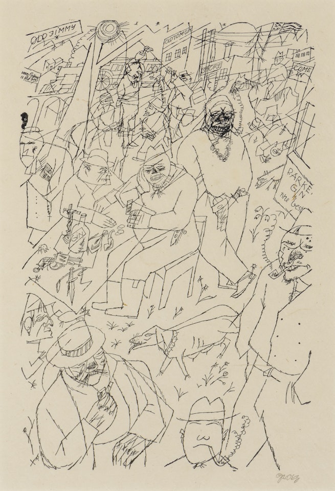 DIE GOLDGRABER (THE GOLD-DIGGERS) (DRUCKER E 38) by George Grosz