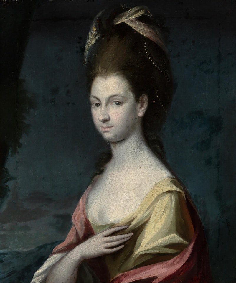 Portrait of a Lady in Moonlight by English School