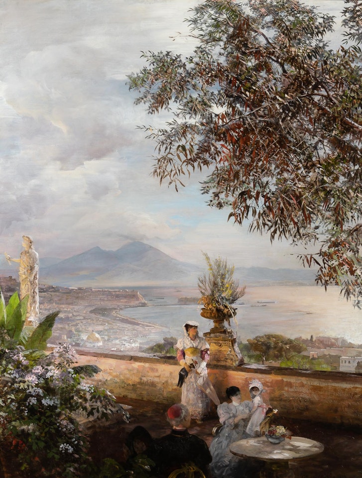 On the Terrace, Naples by Oswald Achenbach