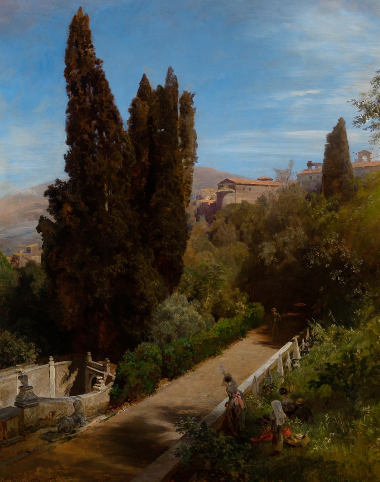 The Road to the Villa by Oswald Achenbach