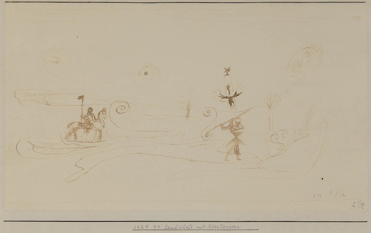 Landschaft mit Abenteurern by Paul Klee