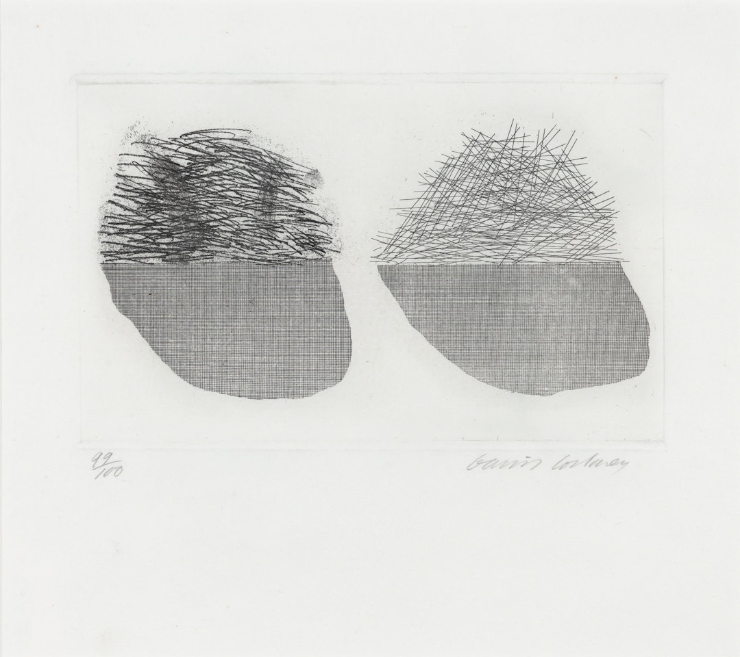 STRAW ON THE LEFT, GOLD ON THE RIGHT (SCOTTISH ARTS COUNCIL 105) by David Hockney