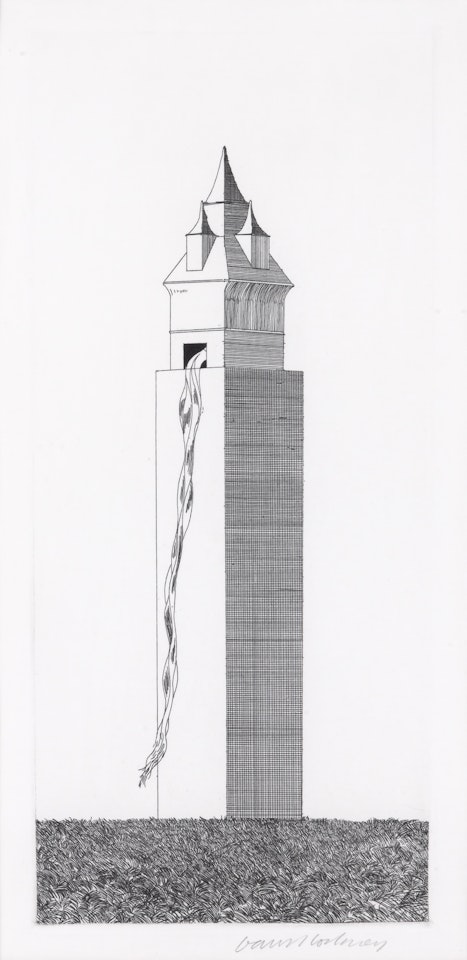 THE TOWER HAD ONE WINDOW (SCOTTISH ARTS COUNCIL 85) by David Hockney