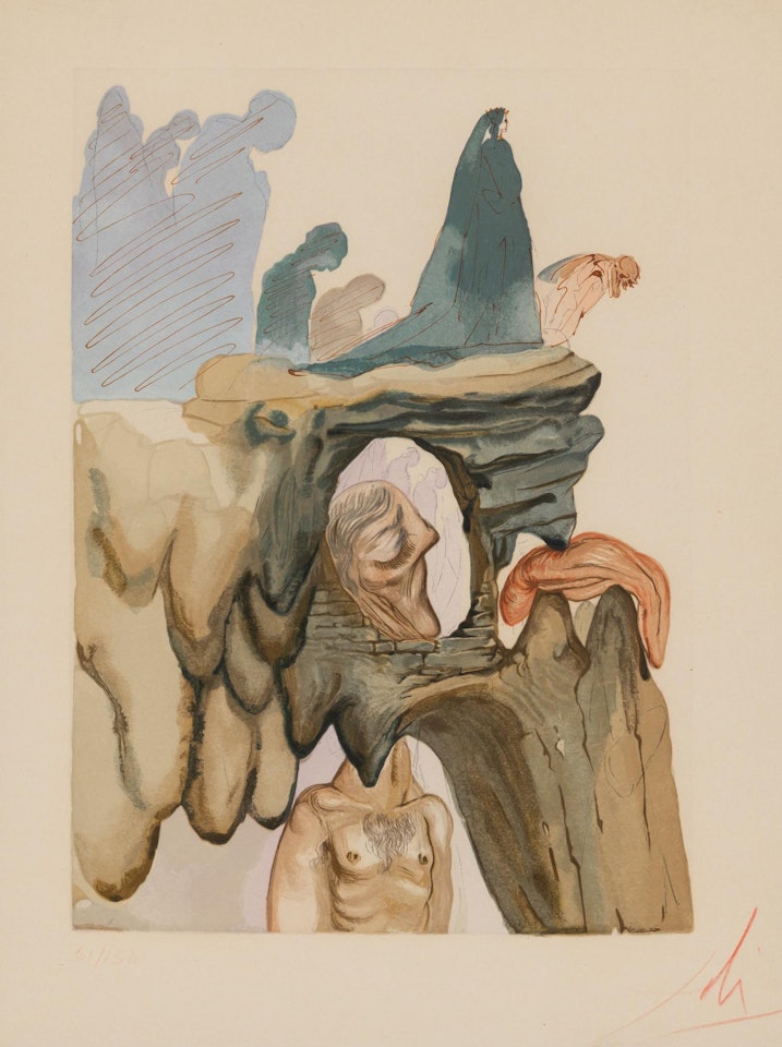 INFERNO CANTO 22 (SEE FIELD P. 192) by Salvador Dali