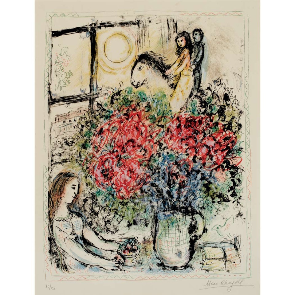 LA CHEVAUCHEE (THE RIDE) (MOURLOT 620) by Marc Chagall