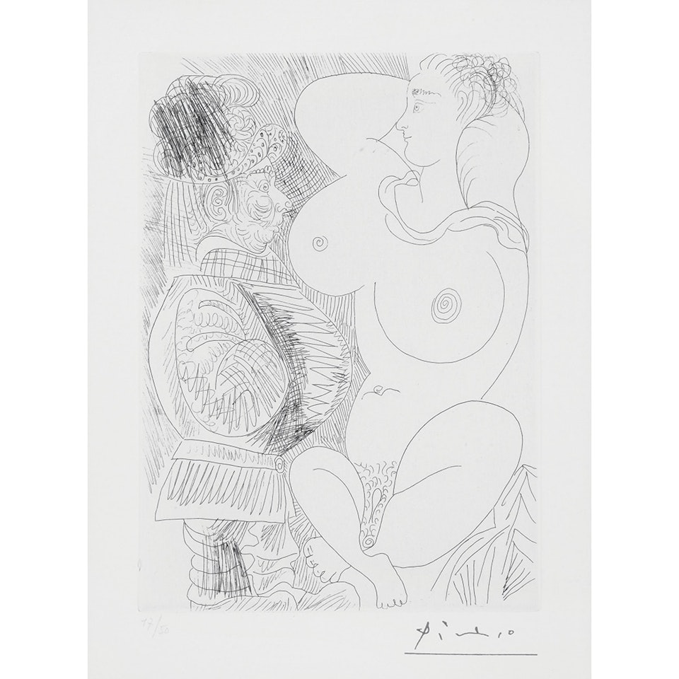 GRANDE FEMME ET PETIT HOMME VENTRU by Pablo Picasso