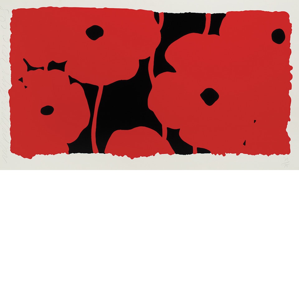 RED POPPIES by Donald Sultan