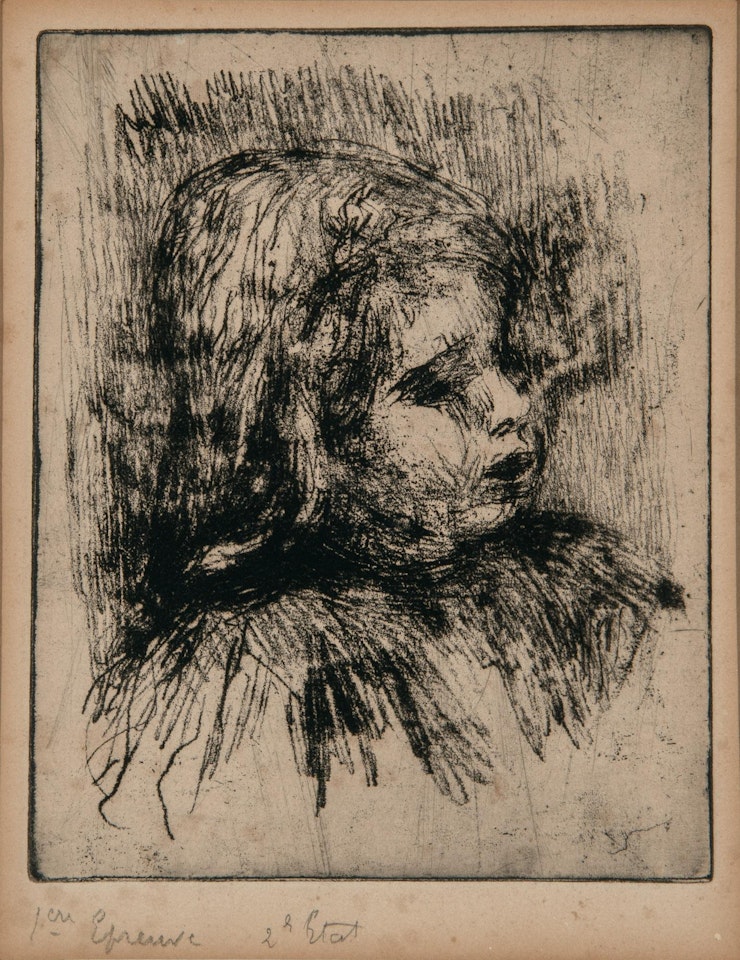 CLAUDE RENOIR, DE TROIS-QUARTS A DROITE (DELTEIL, STELLA 18) by Pierre-Auguste Renoir
