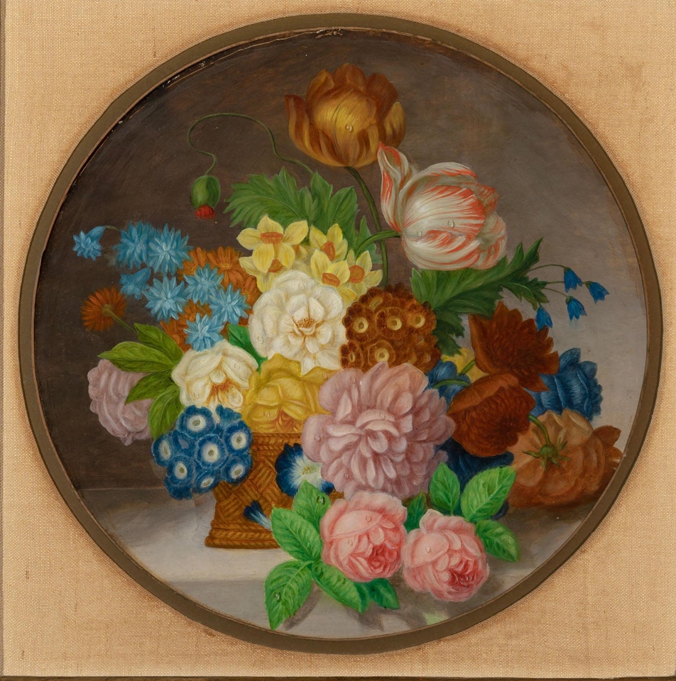 Still Life of Flowers in a Basket by Dutch School