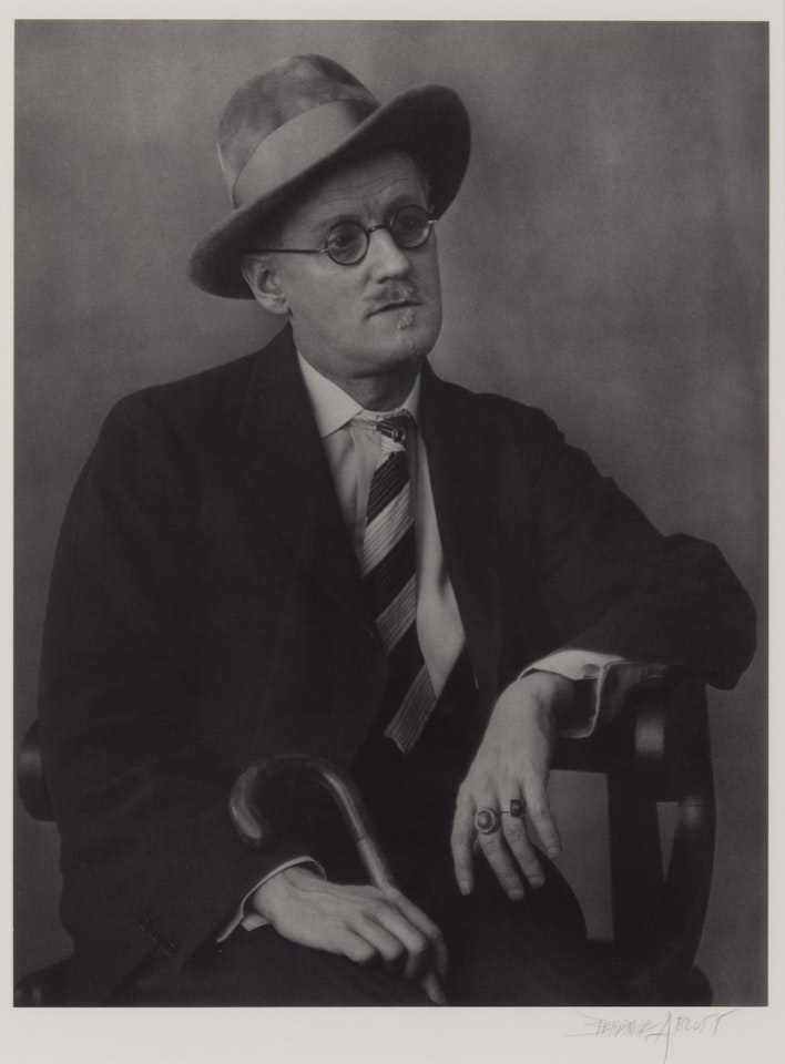 James Joyce with cane by Berenice Abbott