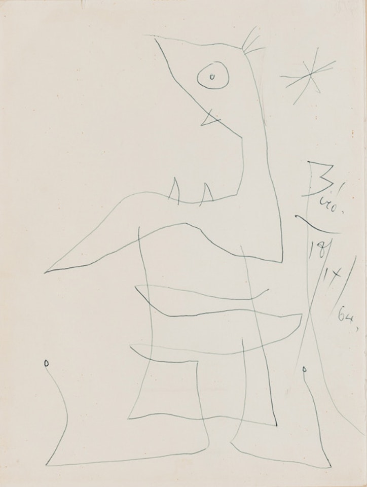 Untitled (Figurative Composition) : a double-sided work by Joan Miró