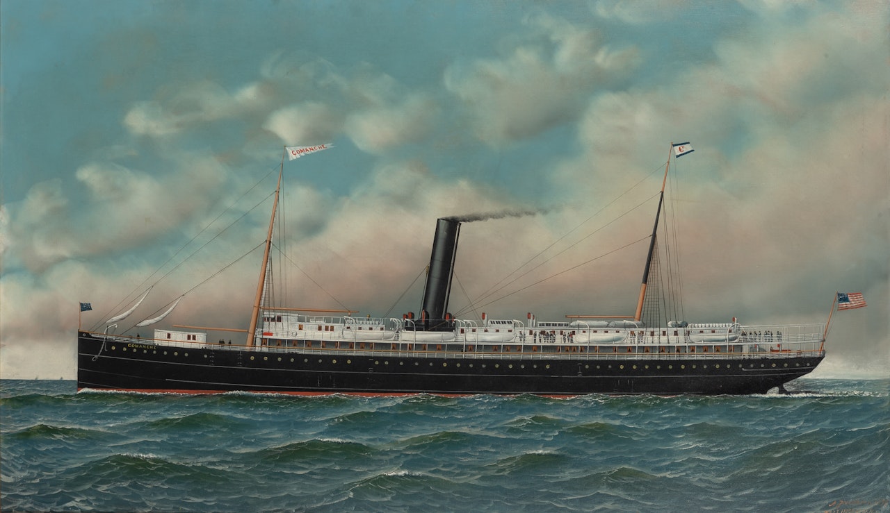 American Liner COMANCHE, Clyde S. S. Company by Antonio Jacobsen