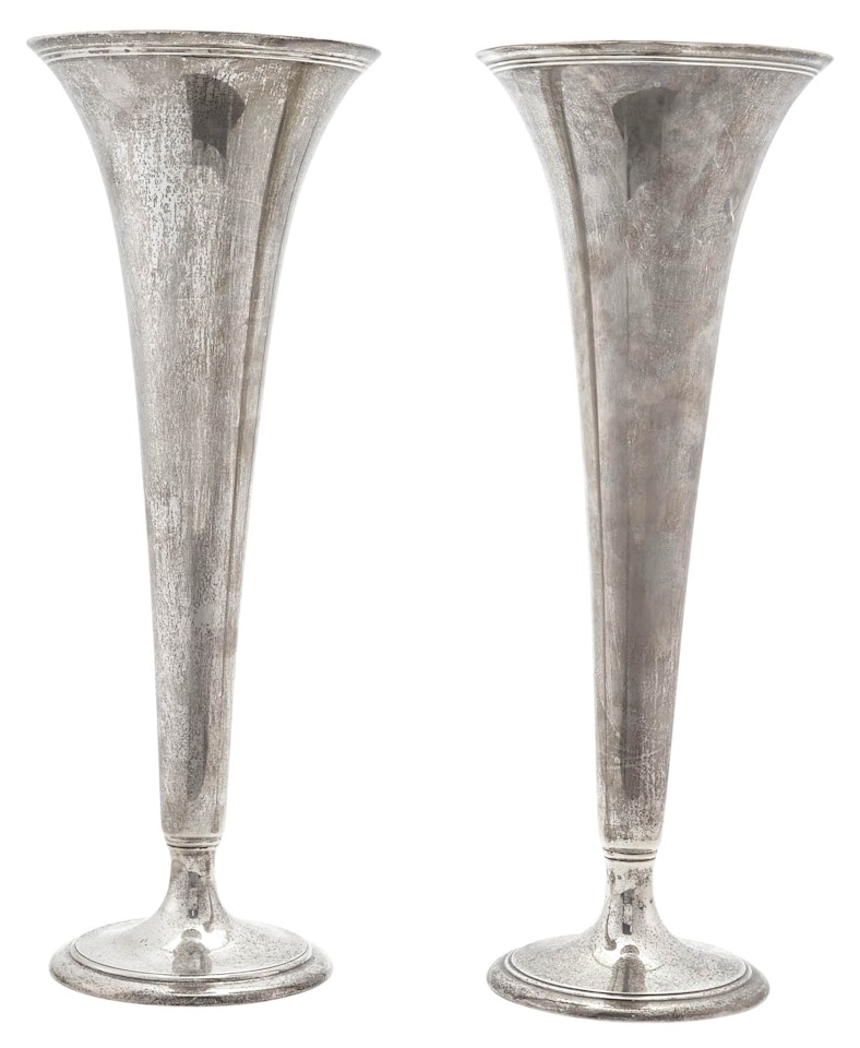 Pair of Tiffany & Co. Sterling Silver Vases by Tiffany & Co.