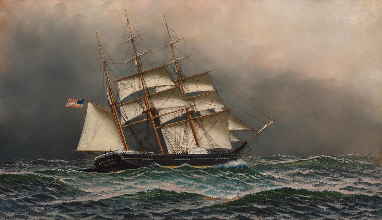 The American Barque Onaway of Boston by Antonio Jacobsen
