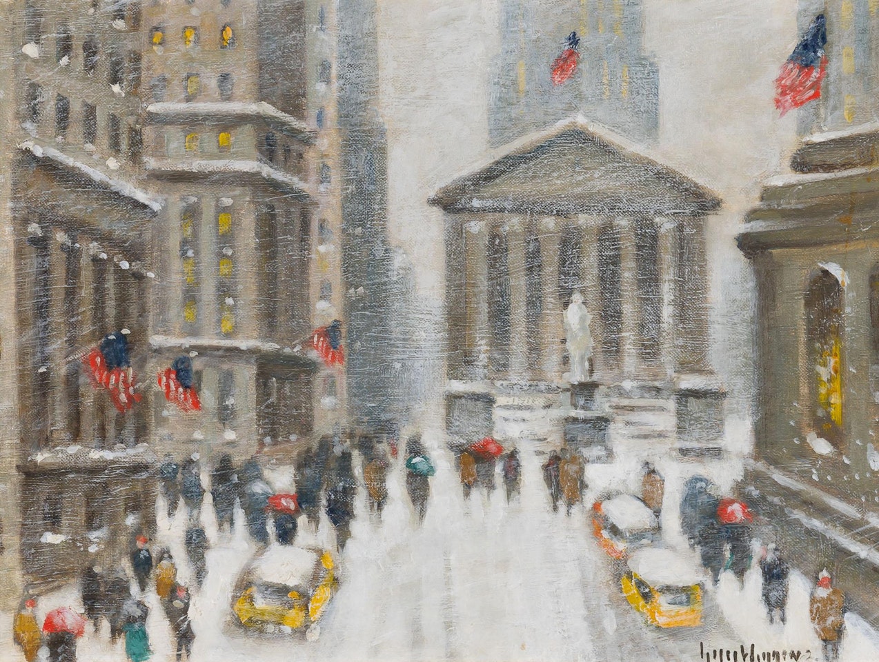 Broad Street in Winter by Guy Carleton Wiggins