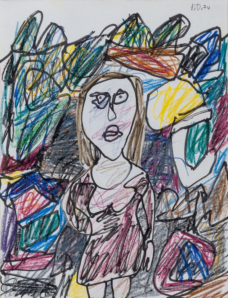 Promenuese en campaque by Jean Dubuffet
