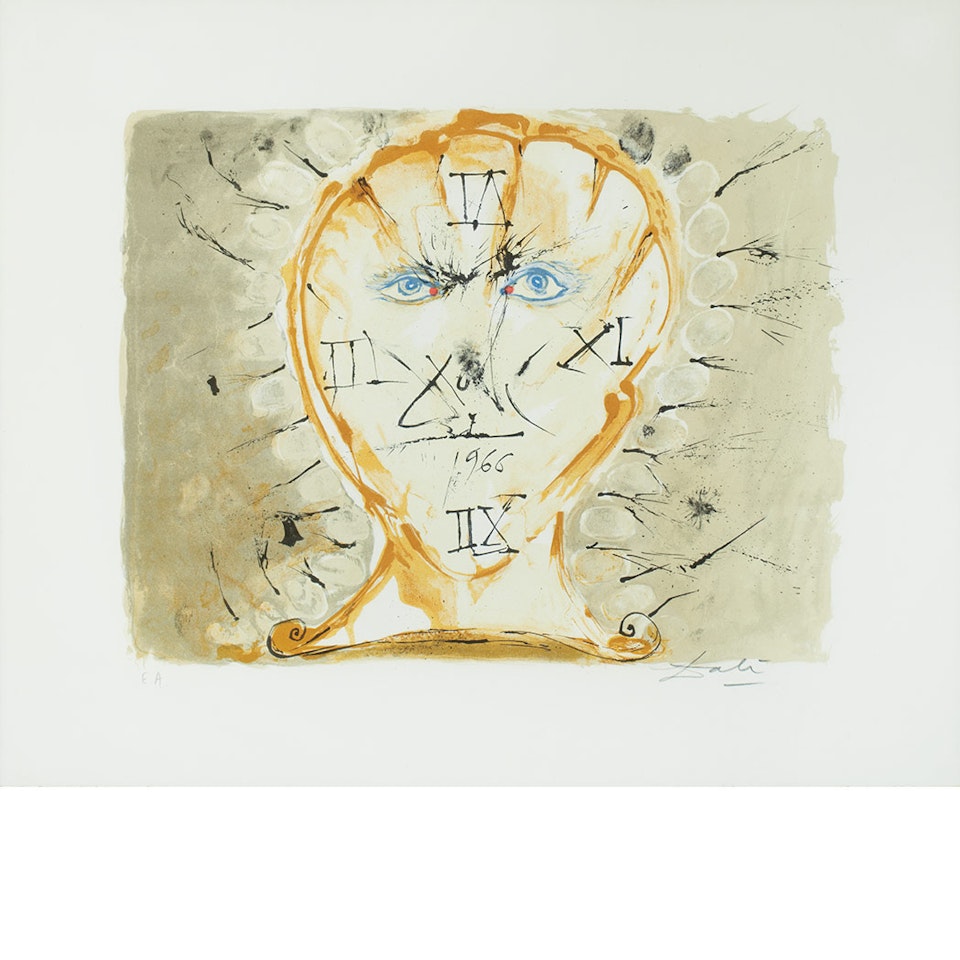 SELF PORTRAIT SUNDIAL (FIELD 66.5; MICHLER/LOPSINGER 1161) by Salvador Dali