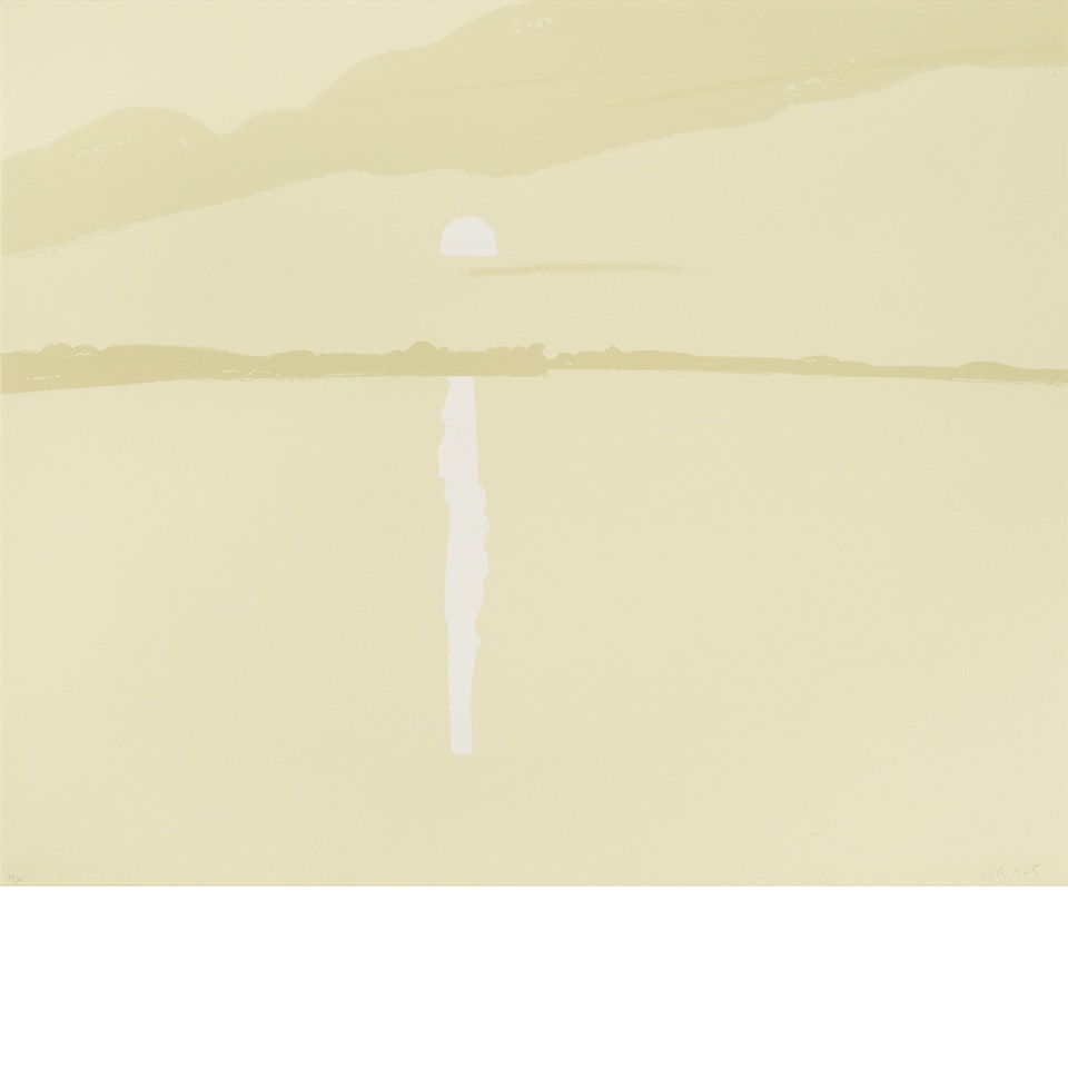 SUNSET, LAKE WESSERUNSET IV (M. 61) by Alex Katz