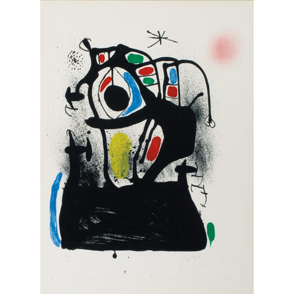 LE MAGNETISEUR--FOND BLANC (M. 533) by Joan Miró