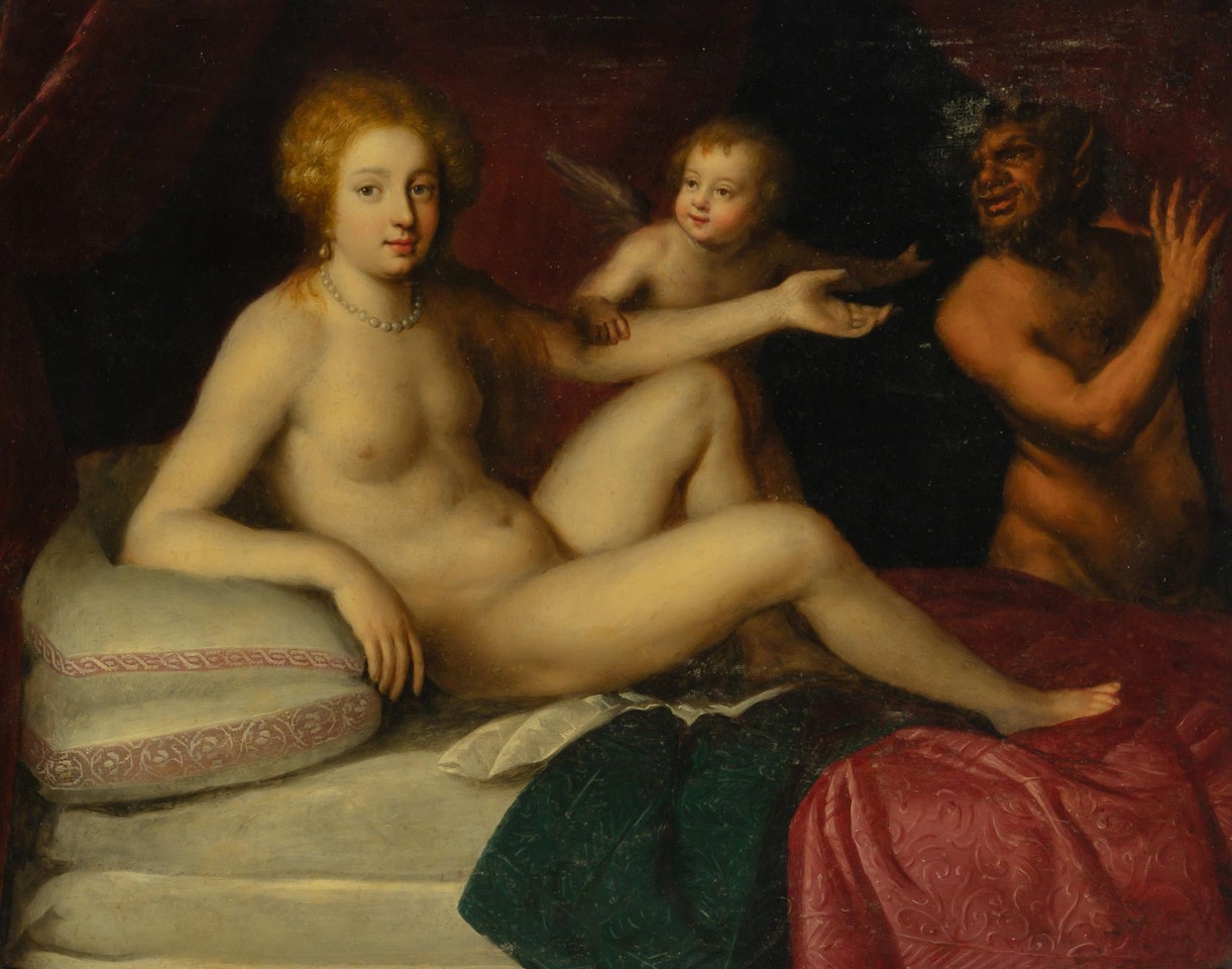 Jupiter and Antiope by Flemish School