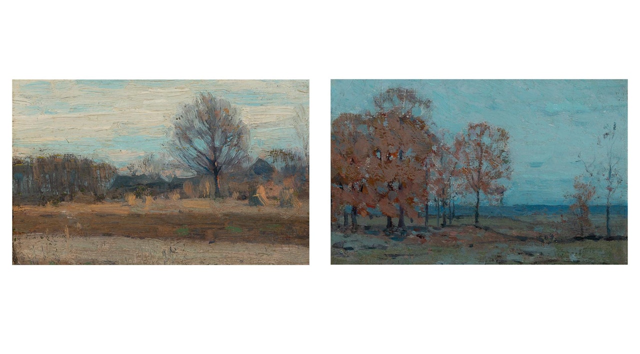 Evening Landscape and Caldwell, New Jersey: a pair by John Fabian Carlson