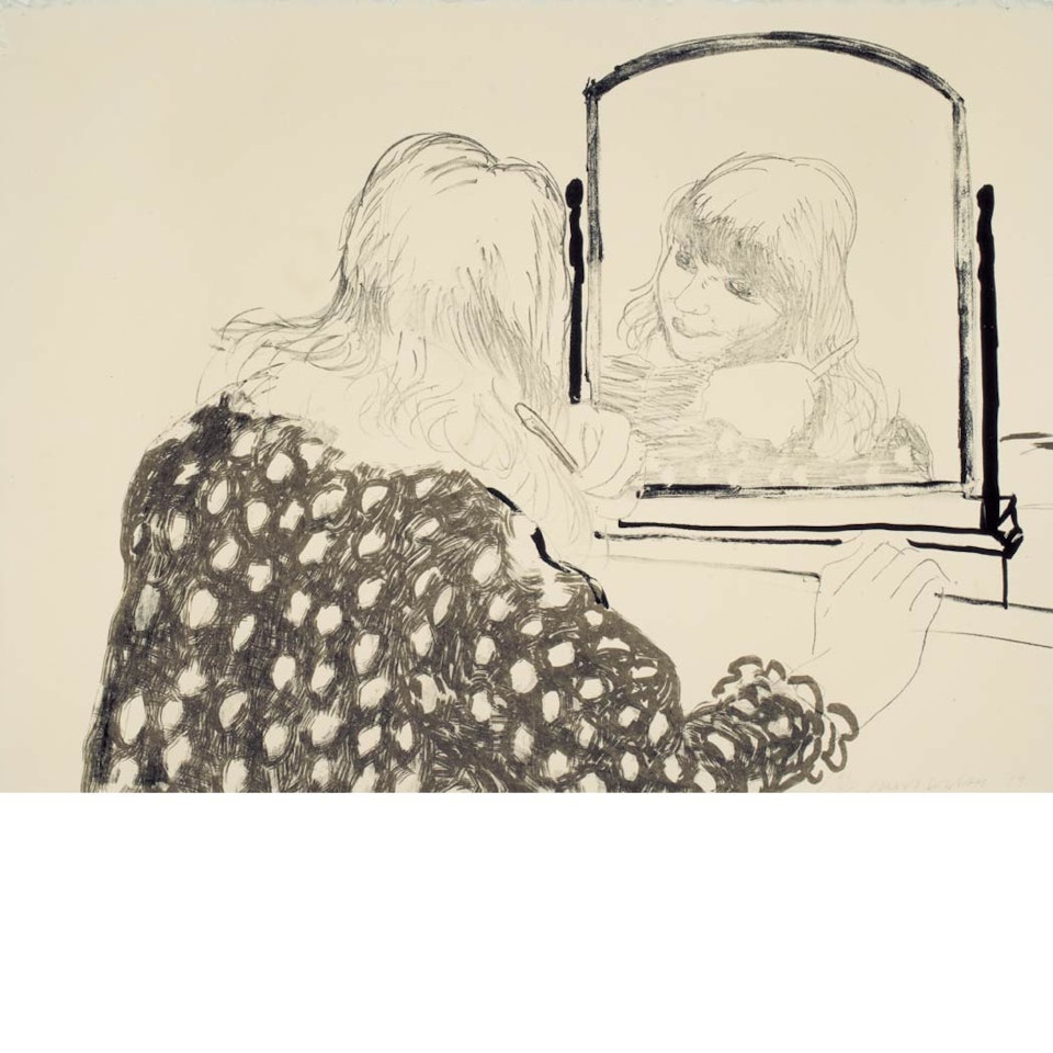 ANN COMBING HER HAIR (MCA T. 215) by David Hockney