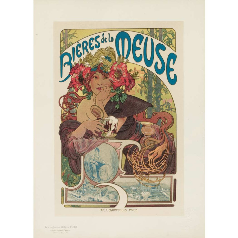 BIERES DE LA MEUSE by Alphonse Mucha