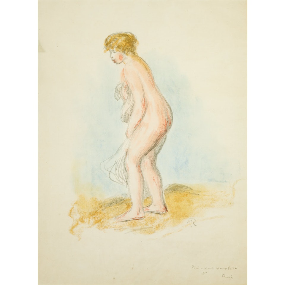 BAIGNEUSE DEBOUT, EN PIED (DELTEIL, STELLA 28) by Pierre-Auguste Renoir