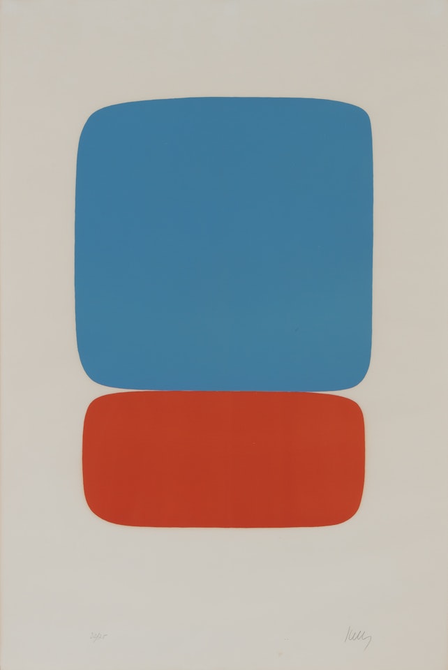 BLUE OVER ORANGE (BLEU SUR ORANGE) (AXSOM 21) by Ellsworth Kelly
