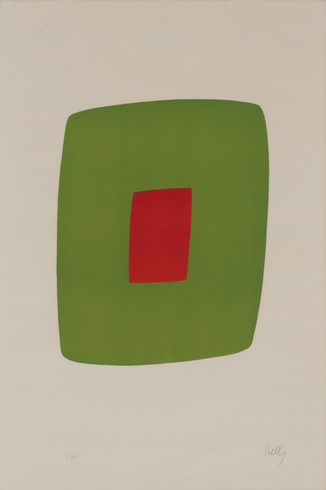 GREEN WITH RED (VERT AVEC ROUGE) (AXSOM 11) by Ellsworth Kelly