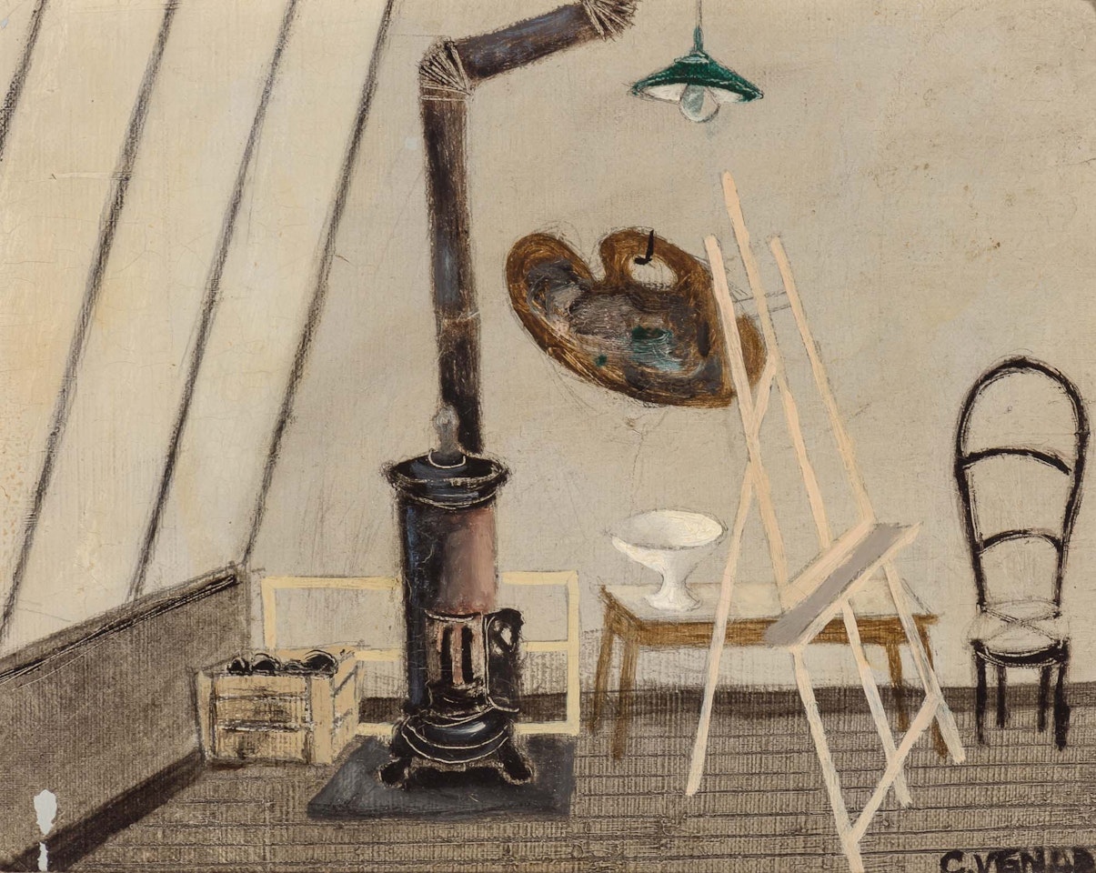 La Poele dans L"Atelier by Claude Venard