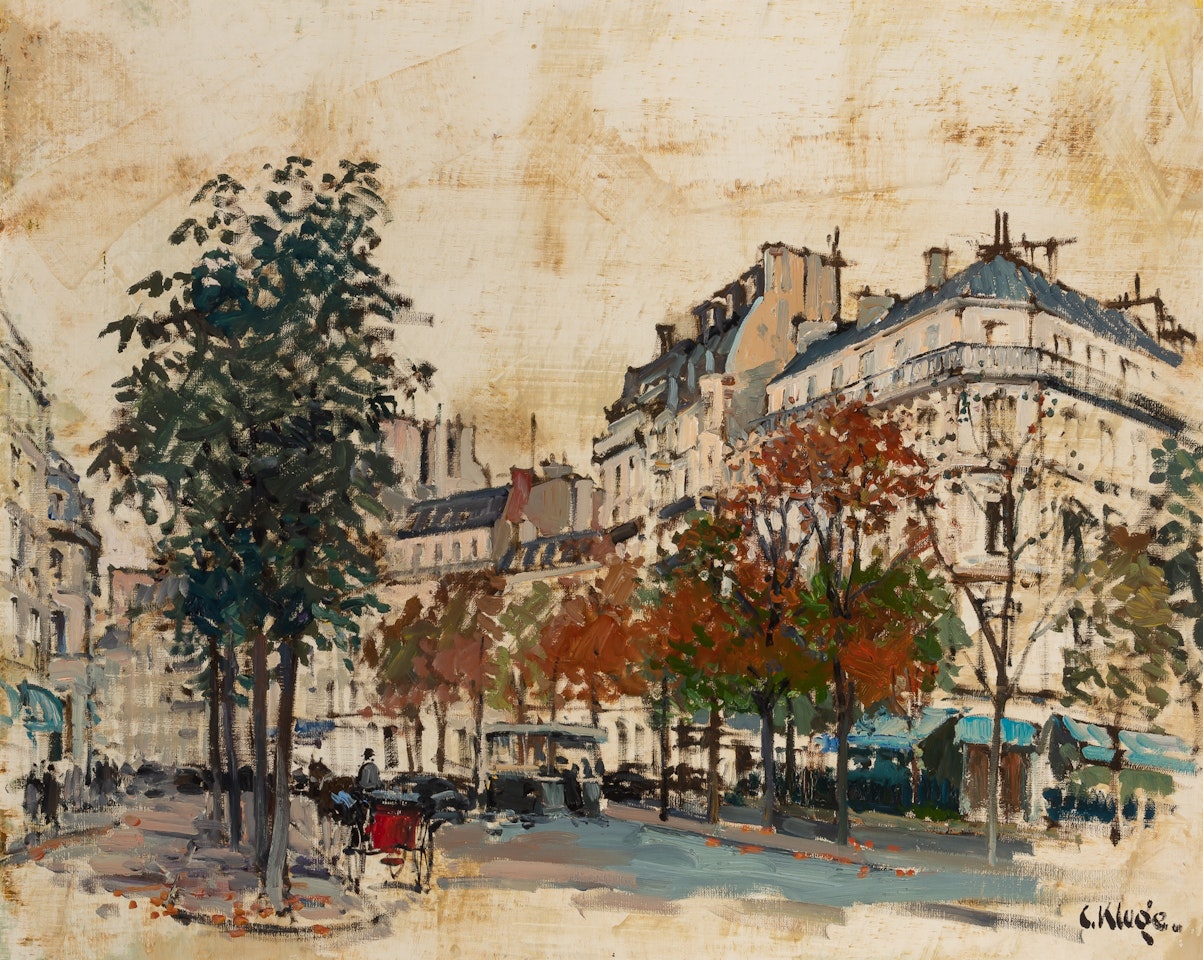 Street Scene in Paris by Constantin Kluge