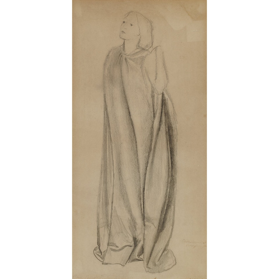 May Margaux, a Study for Clerk Saunders by Edward Coley Burne-Jones