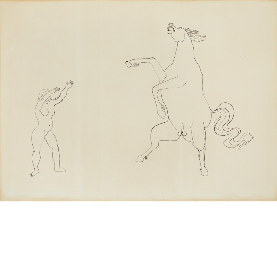 Rearing Horse and Nude by Alexander Calder