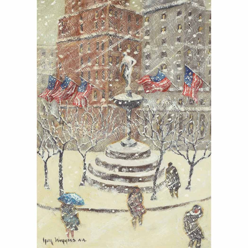 Winter at the Plaza by Guy Carleton Wiggins