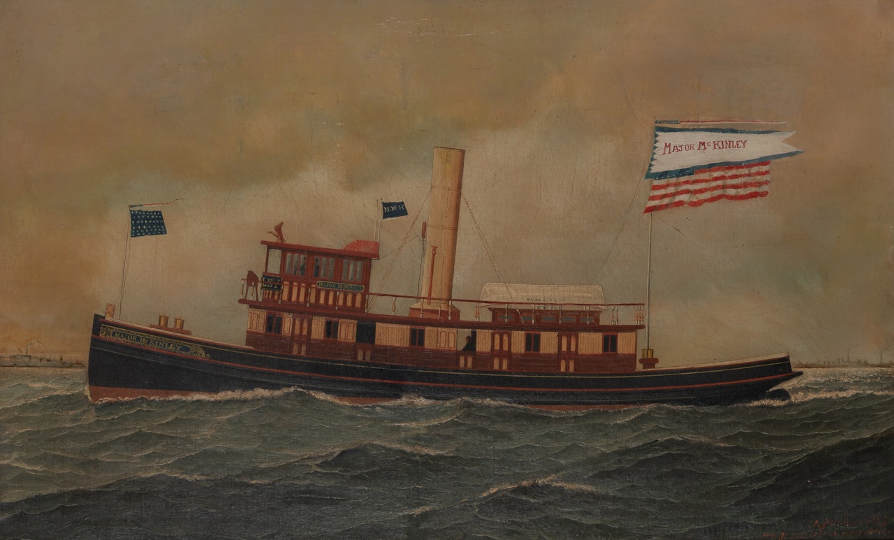 The Tugboat MAJOR MCKINLEY by Antonio Jacobsen