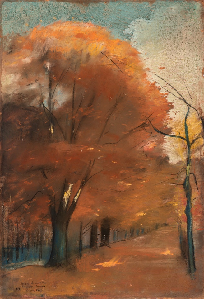 Allee im Berliner Tiergarten (Rote Allee) by Lesser Ury