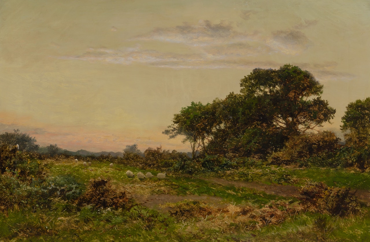 Surrey Pastures by Benjamin Williams Leader